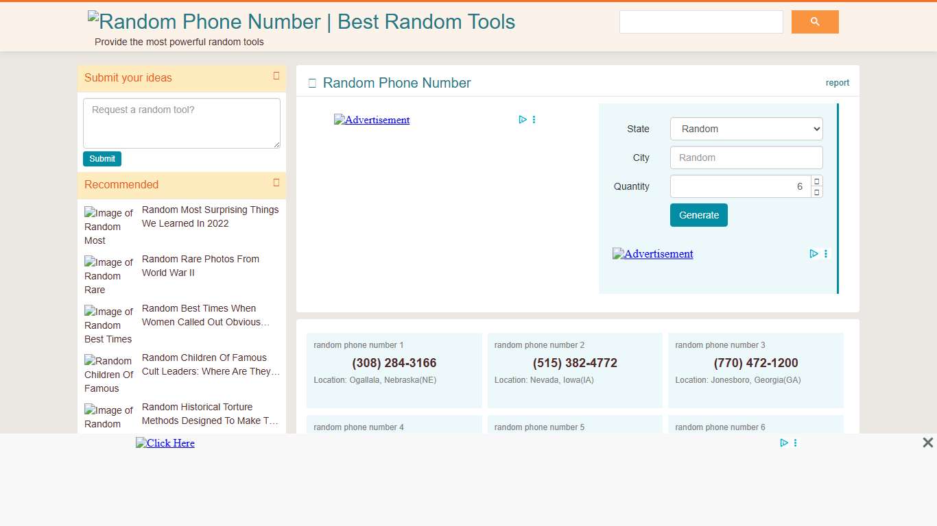 Random US Phone Number Best Random Tools
